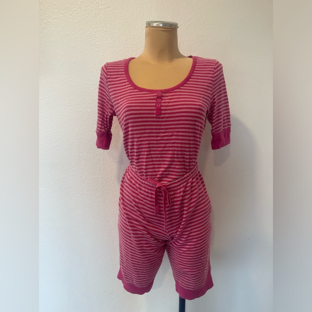Joe Boxer Pink Striped Women's Pajama Romper